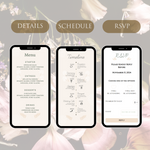 Load image into Gallery viewer, Digital Wedding Invitation &amp; RSVP - Mini Wedding Website - Tropical - Modern - Personalised Electronic Mobile Invite-WWS-019
