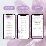 Load image into Gallery viewer, Digital Wedding Invitation &amp; RSVP - Mini Wedding Website - Tropical - Modern - Personalised Electronic Mobile Invite-WWS-010
