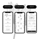 Load image into Gallery viewer, Digital Wedding Invitation &amp; RSVP - Mini Wedding Website - Tropical - Modern - Personalised Electronic Mobile Invite-WWS-015
