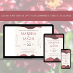 Load image into Gallery viewer, Digital Wedding Invitation &amp; RSVP - Mini Wedding Website - Tropical - Modern - Personalised Electronic Mobile Invite-WWS-018
