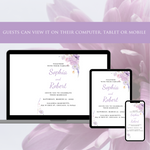 Load image into Gallery viewer, Digital Wedding Invitation &amp; RSVP - Mini Wedding Website - Tropical - Modern - Personalised Electronic Mobile Invite-WWS-010
