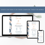 Load image into Gallery viewer, Digital Wedding Invitation &amp; RSVP - Mini Wedding Website - Tropical - Modern - Personalised Electronic Mobile Invite-WWS-011
