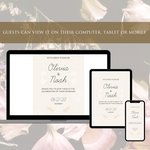 Load image into Gallery viewer, Digital Wedding Invitation &amp; RSVP - Mini Wedding Website - Tropical - Modern - Personalised Electronic Mobile Invite-WWS-019
