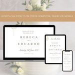 Load image into Gallery viewer, Digital Wedding Invitation &amp; RSVP - Mini Wedding Website - Tropical - Modern - Personalised Electronic Mobile Invite-WWS-014
