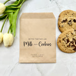 Load image into Gallery viewer, Better together like Milk and Cookies Bag, Wedding Cookie Bag, Anniversary Celebration Personalized Favor Bag, Party Gift Favor Bag - BAG-006
