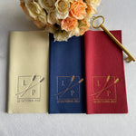 Load image into Gallery viewer, Monogrammed Napkin with Minimalist Design for Wedding - NPKN-02
