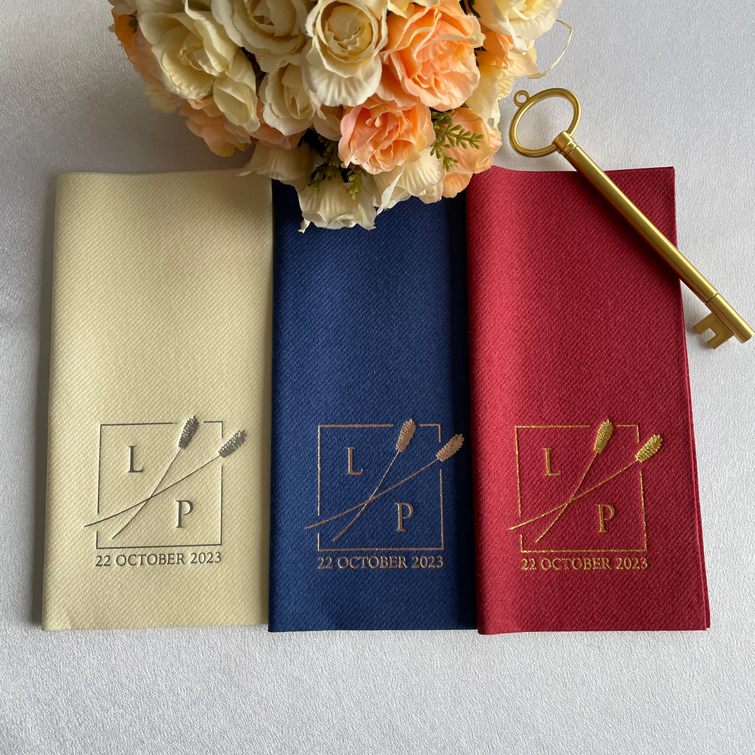 Monogrammed Napkin with Minimalist Design for Wedding - NPKN-02