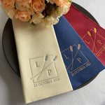 Load image into Gallery viewer, Monogrammed Napkin with Minimalist Design for Wedding - NPKN-02
