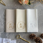 Load image into Gallery viewer, Wedding Table Napkin- Monogrammed Linen-Like Napkins for Weddings and Engagement Party - NPKN-03
