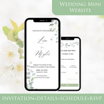 Load image into Gallery viewer, Digital Wedding Invitation &amp; RSVP - Mini Wedding Website - Tropical - Modern - Personalised Electronic Mobile Invite-WWS-017
