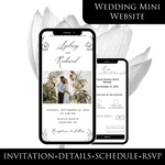 Load image into Gallery viewer, Digital Wedding Invitation &amp; RSVP - Mini Wedding Website - Tropical - Modern - Personalised Electronic Mobile Invite-WWS-015
