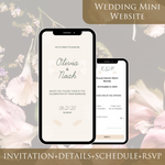 Load image into Gallery viewer, Digital Wedding Invitation &amp; RSVP - Mini Wedding Website - Tropical - Modern - Personalised Electronic Mobile Invite-WWS-019
