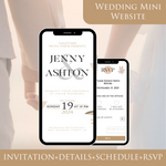 Load image into Gallery viewer, Digital Wedding Invitation &amp; RSVP - Mini Wedding Website - Tropical - Modern - Personalised Electronic Mobile Invite-WWS-012
