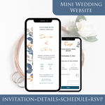 Load image into Gallery viewer, Digital Wedding Invitation &amp; RSVP - Mini Wedding Website - Tropical - Modern - Personalised Electronic Mobile Invite-WWS-011
