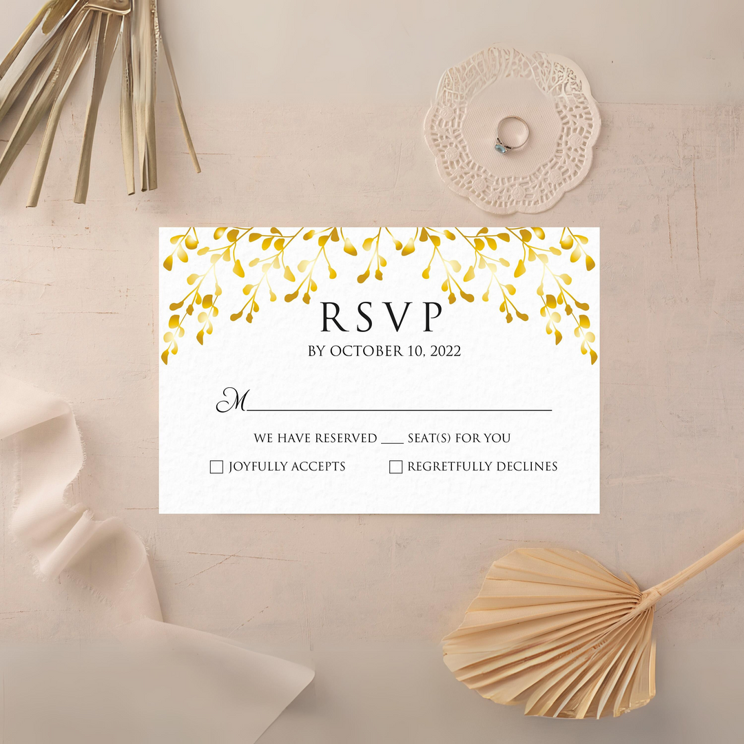 Printed RSVP Card and Envelope - RSVP-010