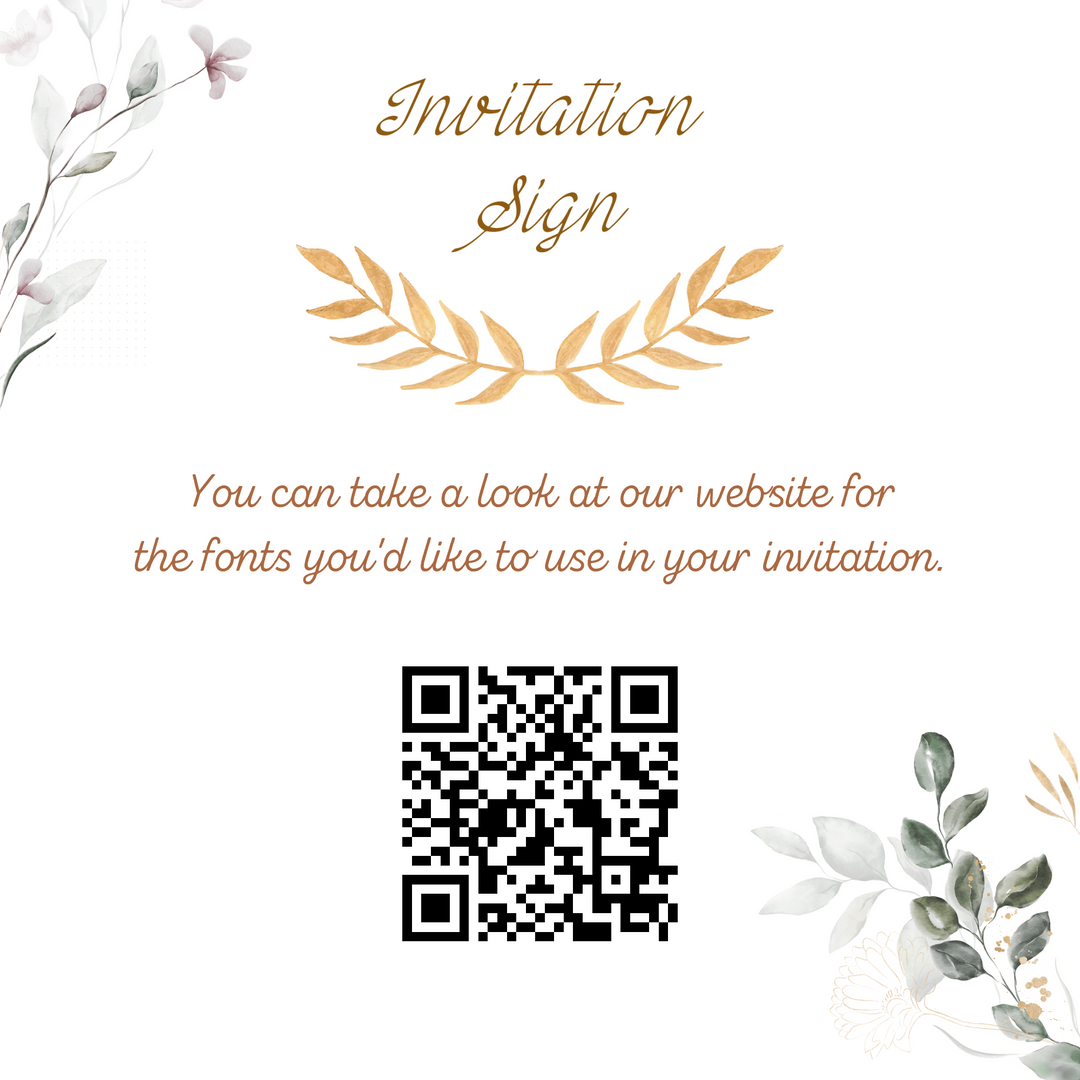 Bird Detail Modern Wedding Invitation - Elegant Wedding Invitation with Gold Foil Ribbon - IS-028