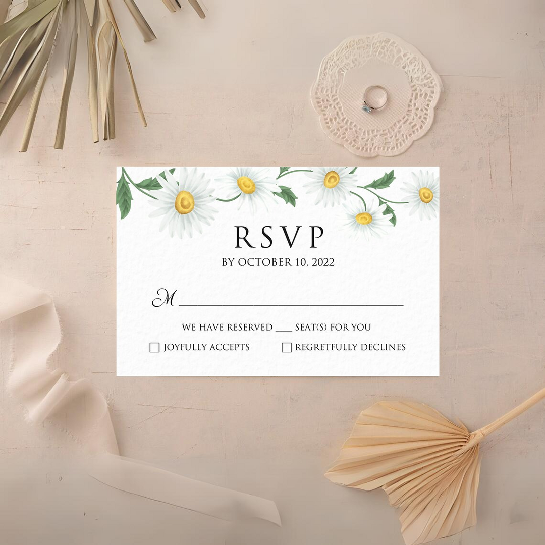 Printed RSVP Card and Envelope - RSVP-004