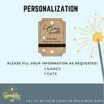 Load image into Gallery viewer, Personalized Sparkler Tag for wedding, party, engagement and anniversary - Fast Process and Fast Shipping - SPK-008
