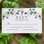 Load image into Gallery viewer, Acrylic Wedding Invitation Gold Foil Clear Green Botanical Floral Roses Design Elegant Spring Wedding Marriage Invite Envelope - Reception - IS-004
