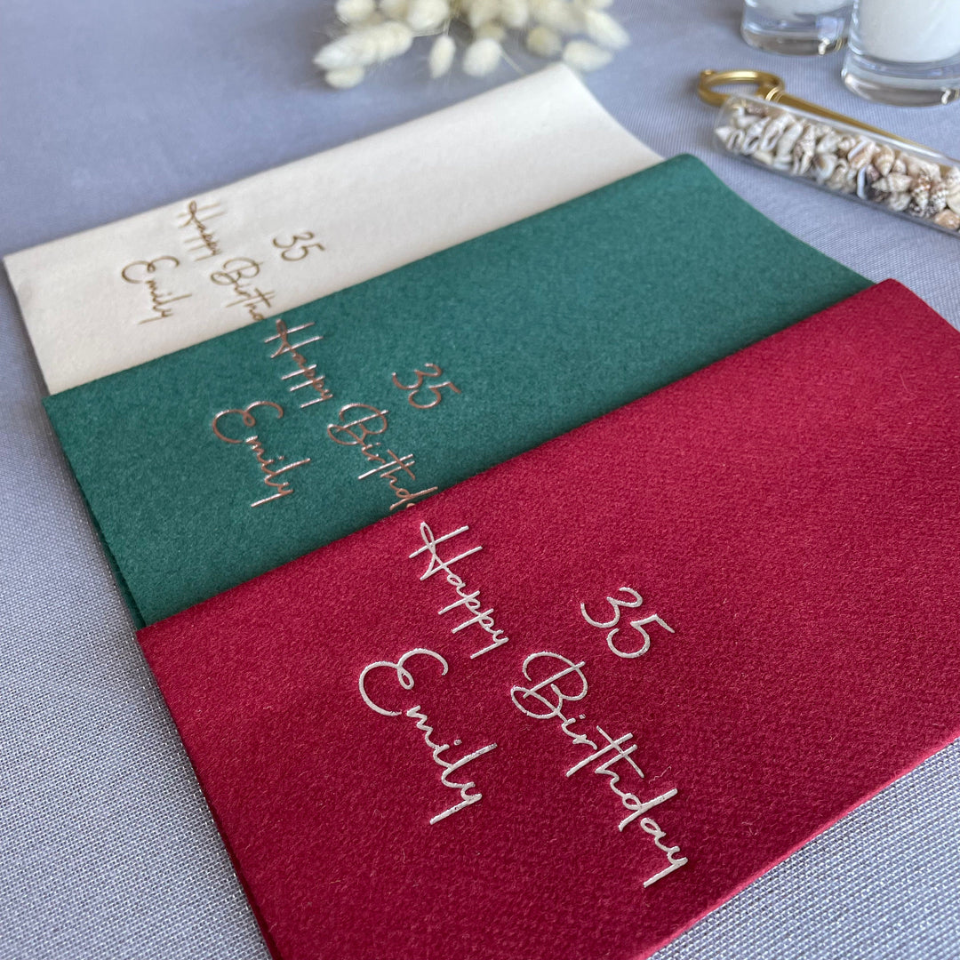 Personalized Birthday Napkins: Linen-Like Elegance for Your Celebration - NPKN-06