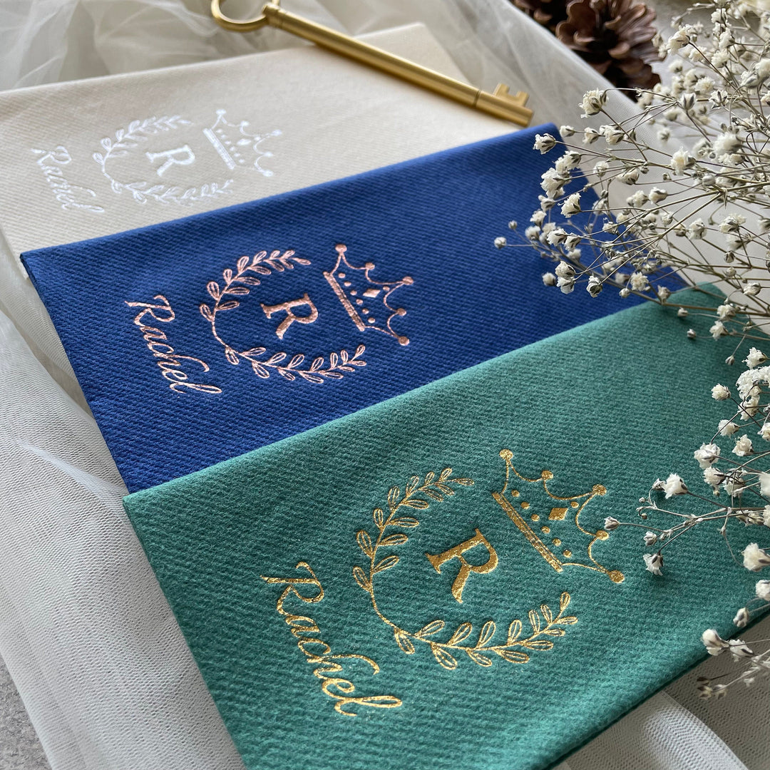 Monogrammed Cloth-Like Folded Dinner Napkins for Quinceanera and Birthday Party - NPKN-11