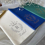 Load image into Gallery viewer, Monogrammed Cloth-Like Folded Dinner Napkins for Quinceanera and Birthday Party - NPKN-11
