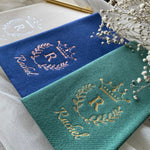 Load image into Gallery viewer, Monogrammed Cloth-Like Folded Dinner Napkins for Quinceanera and Birthday Party - NPKN-11
